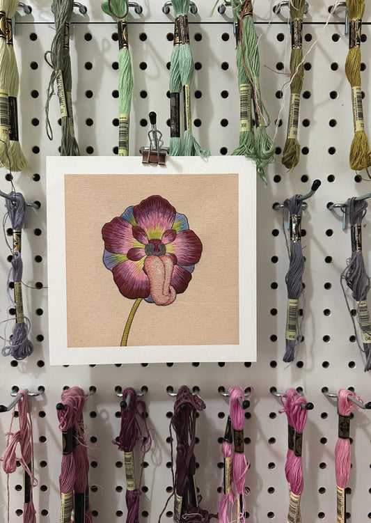 A well observed anatomical botanical embroidery